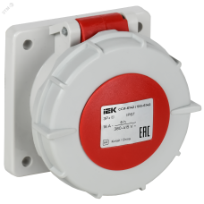 Розетка встраиваемая прямаяССИ-6142 16А-6ч 380В 3P+PE IP67 IEK