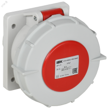 Розетка встраиваемая прямаяССИ-6242 32А-6ч 380В 3P+PE IP67 IEK
