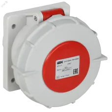 Розетка встраиваемая прямаяССИ-6242 32А 6ч 380В 3P+PE IP67 IEK