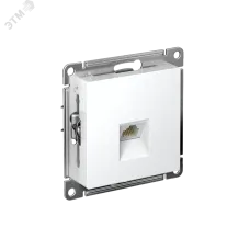 Розетка ATLASDESIGN компьютерная RJ45 механизм белый