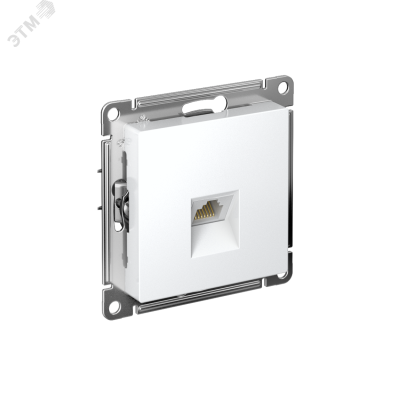 Розетка ATLASDESIGN компьютерная RJ45 механизм белый