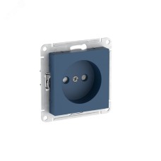 ATLASDESIGN РОЗЕТКА без заземления со шторками, 16А, быстрозажимные клеммы, АКВАМАРИН