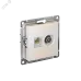 Розетка ATLASDESIGN двойная компьютерная+ТВ RJ45+TV категория 5E механизм жемчуг Розетка ATLASDESIGN двойная компьютерная+ТВ RJ45+TV категория 5E механизм жемчуг