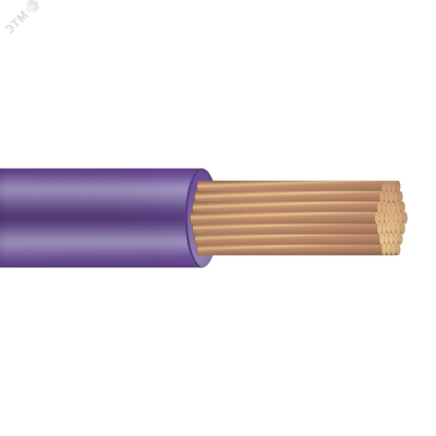 Провод силовой ПуГВ 1х0.75 фиолетовый ТРТС 100м