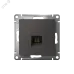ATLASDESIGN РОЗЕТКА компьютерная RJ45, кат. 5Е, механизм, БАЗАЛЬТ