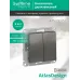 Выключатель двухклавишный ATLASDESIGN схема 5 10АХ механизм сталь