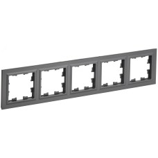 BRITE Рамка 5 постов РУ-5-БрГ графит