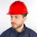 Каска защитная QUARTZ UP III красного цвета с храповым механизмом без вентиляции