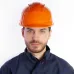 Каска защитная QUARTZ UP IV оранжевого цвета с храповым механизмом с вентиляцией