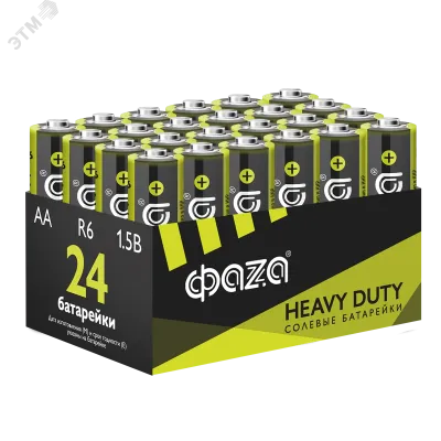 Элементы питания солевые  R 6 (AA) ФАZА Heavy Duty