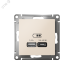 ATLASDESIGN USB РОЗЕТКА A + тип-C 45W высокоскор.заряд. QC,PD, механизм, БЕЖЕВЫЙ