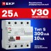 Устройство защитного отключения DV 4P 25А/300мА (S) EKF AVERES