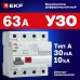 Устройство защитного отключения DV 4P 63А/ 30мА (A) EKF AVERES