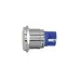 Индикаторная лампа GQ22T-D/L/Y/220V/S, жёлтая, металл. корпус, светодиодная матрица d=22мм, 220В AC/DC (ЭТ)