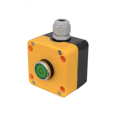 Пост управления ПКУ-22-1W1M-65У1, 1 зелёный цилиндр с подсветкой 220В AC (НО), IP65  (ЭТ)