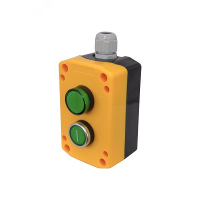 "Пост управления ПКУ-22-21V1B-65У1, 1 зелёный цилиндр ""I"" (НО) , лампа зелёная 24В AC/DC, IP65  (ЭТ)"