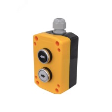 "Пост управления ПКУ-22-2231-65У1, 1 белый цилиндр ""?"" (НО), 1 чёрный цилиндр ""?"" (НО), IP65  (ЭТ)"