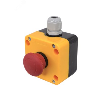 Пост управления ПКУ-22-K178E-65У1, 1 красный гриб с фиксацией (НО+НЗ), IP65  (ЭТ)