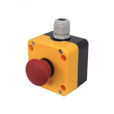 Пост управления ПКУ-22-K178F-65У1, 1 красный гриб с фиксацией (2НЗ), IP65  (ЭТ)