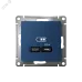 ATLASDESIGN USB РОЗЕТКА тип-C 65Вт высокоскор.заряд. QC,PD, механизм, АКВАМАРИН