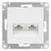 ATLASDESIGN РОЗЕТКА двойная компьютерная RJ45+RJ45, кат.5Е, механизм, ЛОТОС