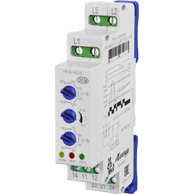 Реле контроля фаз РКФ-М05-2-15 AC100В УХЛ2