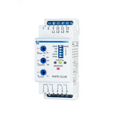 Реле напряжения трехфазное РНПП-311М-24V с питанием 24В