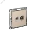 ATLASDESIGN РОЗЕТКА двойная ТВ + компьютерная RJ45, кат. 5Е, ПЕСОЧНЫЙ