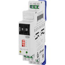 Реле времени РВО-П2-15 АСDC10-30В УХЛ4 задержка на включение или отключение, дискретная установка, 2 переключающих контакта