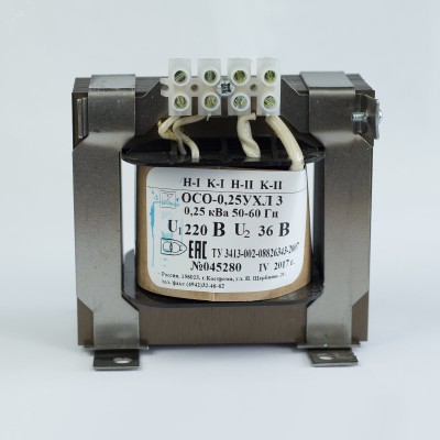 Трансформатор напряжения понижающий ОСО-0.25-09 УХЛ 3 380/220