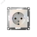 Розетка ATLASDESIGN с заземлением 16А механизм жемчуг