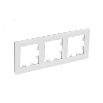 ATLASDESIGN NATURE 3-постовая РАМКА, НАТУРАЛЬНОЕ СТЕКЛО, БЕЛЫЙ
