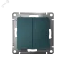 ATLASDESIGN 2-клавишный ВЫКЛЮЧАТЕЛЬ с самовозвратом, сх.2, 10А, механизм, ИЗУМРУД
