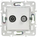 SKANDY Розетка двойная TV+SAT SK-A13W арктический белый IEK