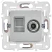 SKANDY Розетка двойная TV+RJ45 кат.5E SK-A14S серебряный IEK