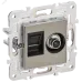 SKANDY Розетка двойная TV+RJ45 кат.5E SK-A14N никель IEK SKANDY Розетка двойная TV+RJ45 кат.5E SK-A14N никель IEK