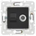 SKANDY Розетка двойная TV+RJ45 кат.6E SK-A15Bl черный IEK