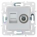 SKANDY Розетка двойная TV+RJ45 кат.6E SK-A15S серебряный IEK