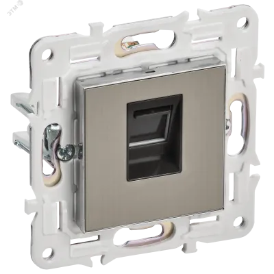 SKANDY Розетка компьютерная RJ45 кат.5E SK-K01N никель IEK
