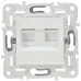 SKANDY Розетка компьютерная двойная RJ45 кат.5E SK-K03W арктический белый IEK