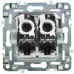 SKANDY Розетка компьютерная двойная RJ45 кат.5E SK-K03W арктический белый IEK