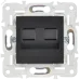 SKANDY Розетка компьютерная двойная RJ45 кат.5E SK-K03Bl черный IEK