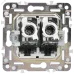 SKANDY Розетка компьютерная двойная RJ45 кат.5E SK-K03Bl черный IEK