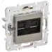 SKANDY Розетка компьютерная двойная RJ45 кат.5E SK-K03N никель IEK