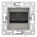 SKANDY Розетка компьютерная двойная RJ45 кат.5E SK-K03N никель IEK