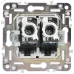 SKANDY Розетка компьютерная двойная RJ45 кат.6 SK-K04N никель IEK