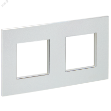 SKANDY Рамка 2-местная SK-F32S металл серебряный IEK