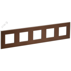 SKANDY Рамка 5-местная SK-F35Br металл шоколад IEK
