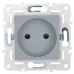 SKANDY Розетка без заземления без защитных шторок 10А SK-R02Gr серый IEK