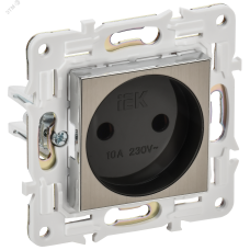 SKANDY Розетка без заземления без защитных шторок 10А SK-R02N никель IEK
